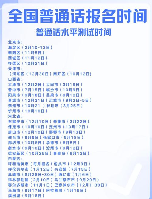 普通话报名时间